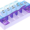 0bab8c097f5346b7a1672ea802046b4e.png Weekly Pill Organizer 2 Times a Day 7 Day Pill Box Holder Large Daily Medicine Organizer Travel Pill Case Pill Container (2 Times Blue+Purple)