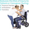 2cd510111c45f3d9536734c75cb72e6f.png Gait Belt (350Lbs) Transfer Belt with Handles - Medical Nursing Safety Patient Assist - Bariatric, Elderly, Handicap, Physical Therapy - PT Gate Strap Quick Release Metal Buckle, Grabbing Teeth