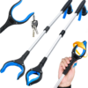 2-Pack Grabber Reacher Tool & Reacher Grabber Pickup Tool,32 Inch Upgrade Foldable Grabber Tool with 4 Inch Wide Jaw and 360° Rotating Head,Mobility Aid Assist Grabbers for Seniors (Blue)