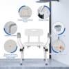 3d5abb86732a452389dc34525fc993bf.png Shower Chair for inside Shower 450 LB Heavy Duty, Handicap Toilet Chairs for Seniors with Arms, Shower Seat for Elderly and Disabled inside Tub, Padded Bath Chairs for Shower Stall