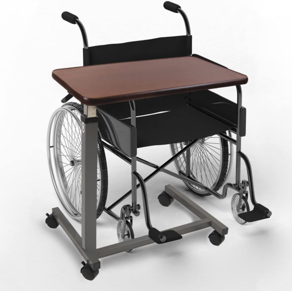 40148d577a7dde9d97dd3af211d2e091.png Medical Cart Pneumatic Adjustable Overbed Table with Wheels – Rolling Bedside Table for Hospital, Portable Standing Cart & Laptop Desk for Bed, Couch, Wheelchair