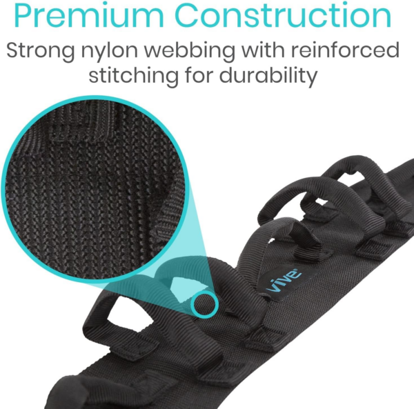 49cf92909336b34204d82d495649f818.png Gait Belt (350Lbs) Transfer Belt with Handles - Medical Nursing Safety Patient Assist - Bariatric, Elderly, Handicap, Physical Therapy - PT Gate Strap Quick Release Metal Buckle, Grabbing Teeth