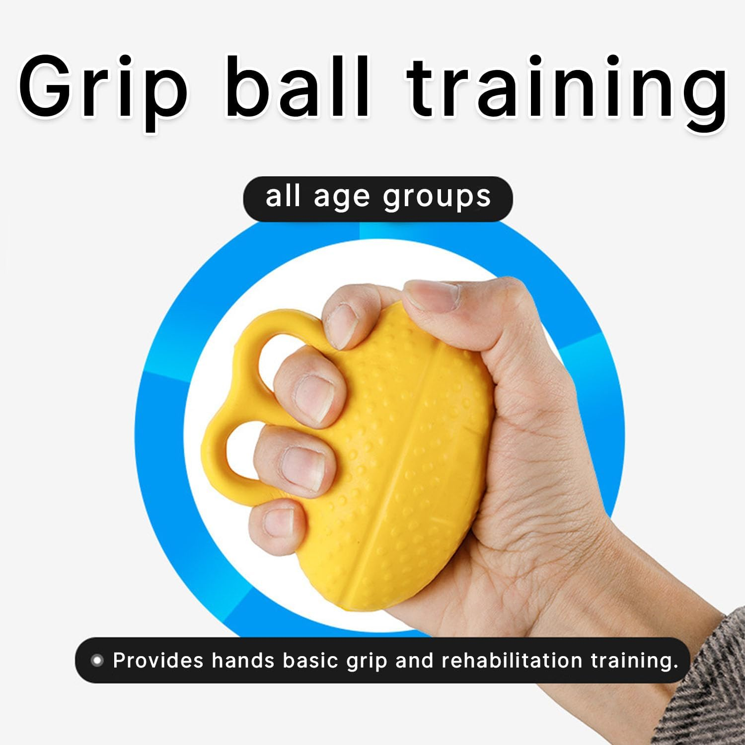 Hand Grip Strengthener for Seniors,Hand Exercise Ball for Patient Recovery Elderly Stroke Arthritis Physical Therapy Anxiety Stress Relief Pressure Squeeze for Yoga Muscles Massage - Image 2