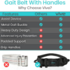 62e2729b2b694ce09ff74b52c2e5ab33.png Gait Belt (350Lbs) Transfer Belt with Handles - Medical Nursing Safety Patient Assist - Bariatric, Elderly, Handicap, Physical Therapy - PT Gate Strap Quick Release Metal Buckle, Grabbing Teeth