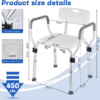 6b24aa0d464927d55b916d43438d5850.png Shower Chair for inside Shower 450 LB Heavy Duty, Handicap Toilet Chairs for Seniors with Arms, Shower Seat for Elderly and Disabled inside Tub, Padded Bath Chairs for Shower Stall