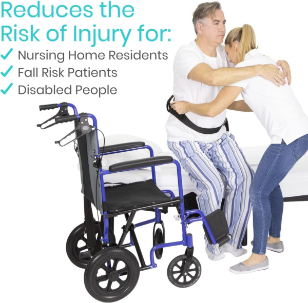 7af38086b796b130bd1aa5d422af02e1.png Gait Belt (350Lbs) Transfer Belt with Handles - Medical Nursing Safety Patient Assist - Bariatric, Elderly, Handicap, Physical Therapy - PT Gate Strap Quick Release Metal Buckle, Grabbing Teeth