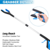 2-Pack Grabber Reacher Tool & Reacher Grabber Pickup Tool,32 Inch Upgrade Foldable Grabber Tool with 4 Inch Wide Jaw and 360° Rotating Head,Mobility Aid Assist Grabbers for Seniors (Blue)