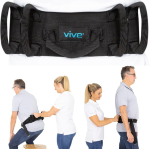 Gait Belt (350Lbs) Transfer Belt with Handles - Medical Nursing Safety Patient Assist - Bariatric, Elderly, Handicap, Physical Therapy - PT Gate Strap Quick Release Metal Buckle, Grabbing Teeth