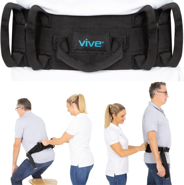 993a940faf260aff3f496a84eeab19ea.png Gait Belt (350Lbs) Transfer Belt with Handles - Medical Nursing Safety Patient Assist - Bariatric, Elderly, Handicap, Physical Therapy - PT Gate Strap Quick Release Metal Buckle, Grabbing Teeth