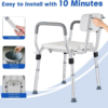 a982b18e4c46b5271a899d06a08c6d41.png Shower Chair for inside Shower 450 LB Heavy Duty, Handicap Toilet Chairs for Seniors with Arms, Shower Seat for Elderly and Disabled inside Tub, Padded Bath Chairs for Shower Stall