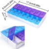 ac15516d0d93eb23efa414a38bd5028e.png Weekly Pill Organizer 2 Times a Day 7 Day Pill Box Holder Large Daily Medicine Organizer Travel Pill Case Pill Container (2 Times Blue+Purple)