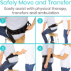 ea886d2832d792d079c5369068bada4d.png Gait Belt (350Lbs) Transfer Belt with Handles - Medical Nursing Safety Patient Assist - Bariatric, Elderly, Handicap, Physical Therapy - PT Gate Strap Quick Release Metal Buckle, Grabbing Teeth